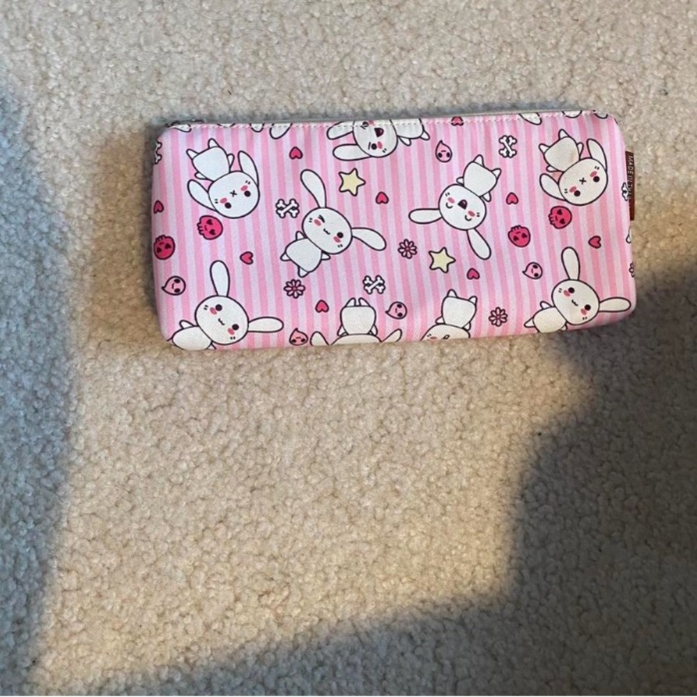 Cute Pink Bunny Pattern Wallet